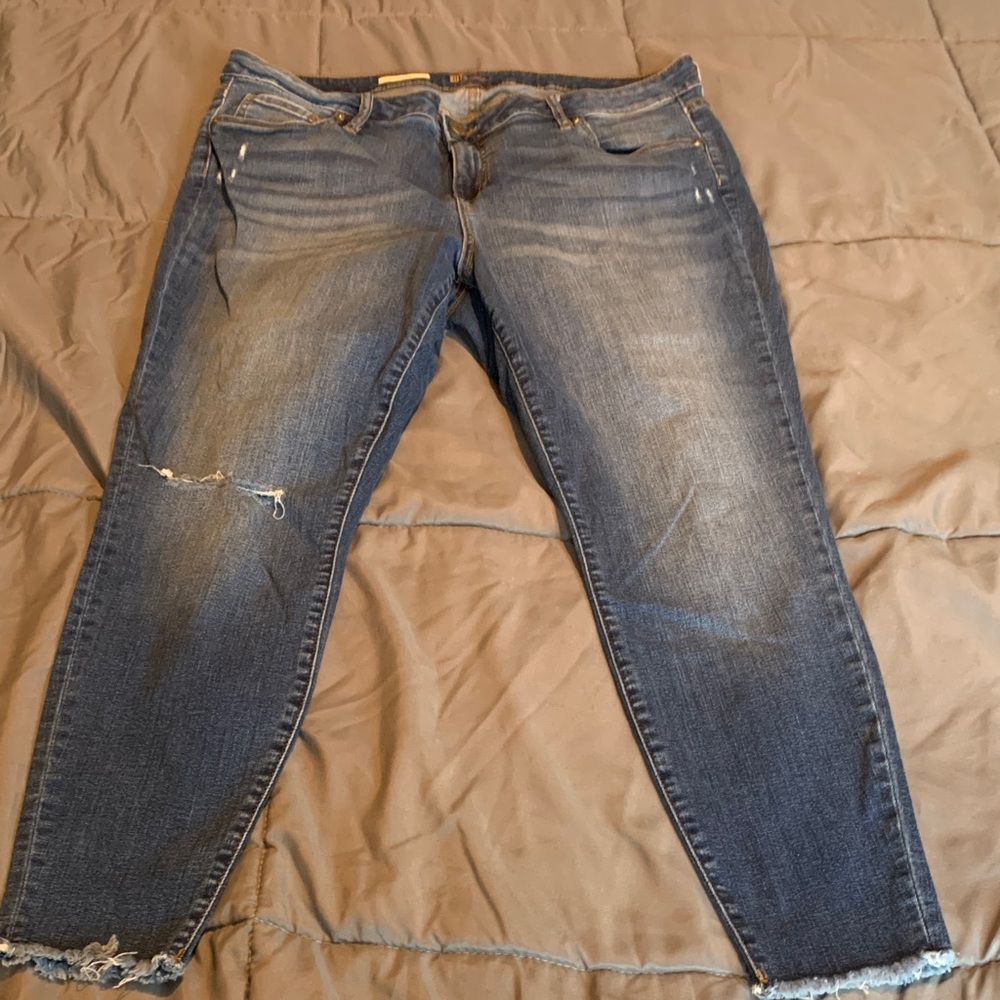 KUT FROM THE KLOTH Plus Size Distressed Blue Skinny Jeans Plus Size!